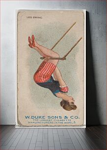 Πίνακας, Leg Swing, from the Gymnastic Exercises series (N77) for Duke brand cigarettes issued by W. Duke, Sons & Co
