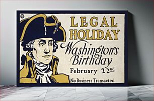 Πίνακας, Legal holiday, Washington's birthday (ca. 1890) by Edward Penfield