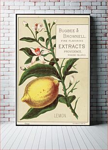Πίνακας, Lemon - Bugbee & Brownell, fine flavoring extracts Providence, Rhode Island