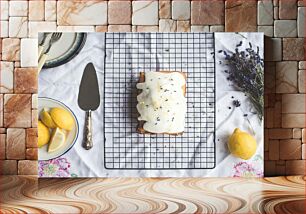 Πίνακας, Lemon Cake with Icing Κέικ λεμονιού με γλάσο