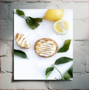 Πίνακας, Lemon Dessert with Greenery Επιδόρπιο λεμόνι με πρασινάδα