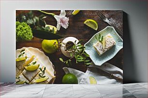 Πίνακας, Lemon Desserts and Fresh Decor Επιδόρπια με λεμόνι και φρέσκια διακόσμηση