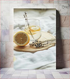 Πίνακας, Lemon Water with Lavender Λεμονόνερο με Λεβάντα