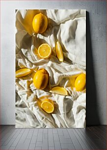 Πίνακας, Lemons on Fabric Λεμόνια σε Ύφασμα