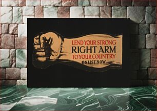Πίνακας, Lend your strong right arm to your country. Enlist now H. & C. Graham Ltd., London, S.E
