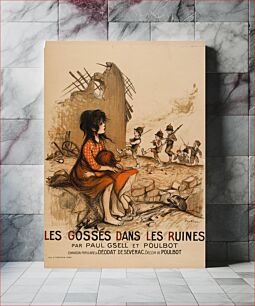Πίνακας, Les gosses dans les ruines, 1914 - 1918, Francisque Poulbot