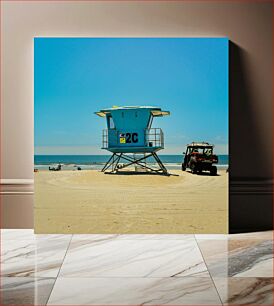 Πίνακας, Lifeguard Tower at the Beach Ναυαγοσώστης Πύργος στην Παραλία