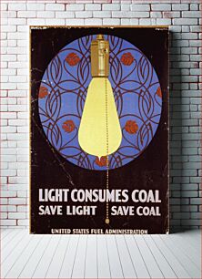 Πίνακας, Light consumes coal - Save light, save coal United States Fuel Administration / / Coles Phillips ; Wards & Deutsch Litho. Co. Chicago