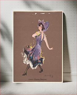Πίνακας, Light Opera Girl, from the series "Hamilton King Girls" (T7, Type 6), issued by Turkish Trophies Cigarettes