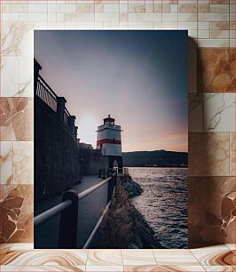 Πίνακας, Lighthouse at Sunset Φάρος στο ηλιοβασίλεμα