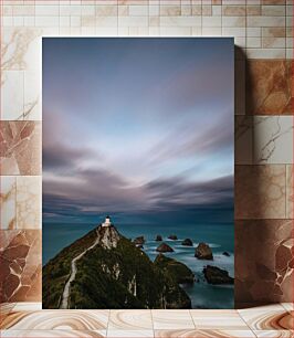 Πίνακας, Lighthouse on Clifftop at Dusk Φάρος στο Clifftop στο σούρουπο