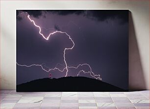 Πίνακας, Lightning Strike Over Hill Αστραπή πάνω από το λόφο