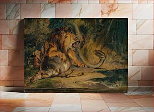 Πίνακας, Lion Defending its Prey (c. 1840) by Sir Edwin Landseer