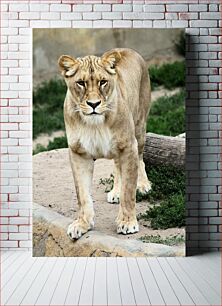 Πίνακας, Lioness in Habitat Λιονταρίνα στον βιότοπο