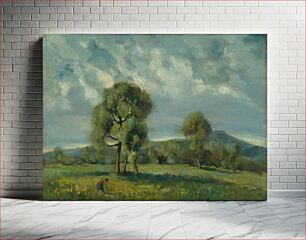 Πίνακας, Liptov landscape with trees by Zolo Palugyay