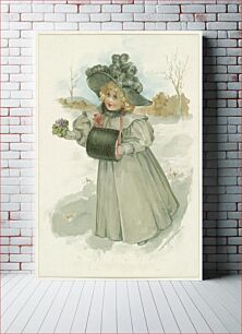 Πίνακας, Little girl dressed in winter garb
