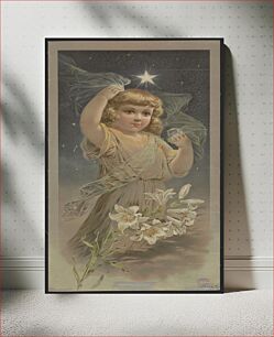 Πίνακας, [Little girl with lilies under a star]