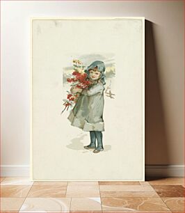 Πίνακας, Little girl with red flowers