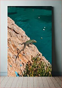 Πίνακας, Lizard on a Cliff Σαύρα σε γκρεμό