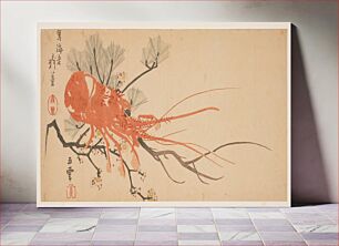 Πίνακας, Lobster on a plum and a pine branch