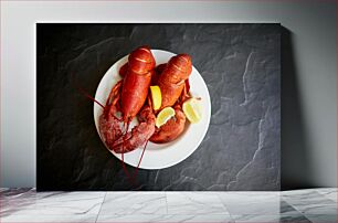 Πίνακας, Lobster Plate with Lemon Πιάτο Αστακό με Λεμόνι