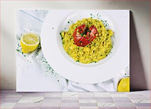 Πίνακας, Lobster Risotto with Lemon Ριζότο αστακού με λεμόνι