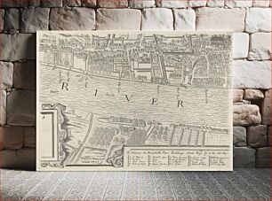 Πίνακας, Londinum Antique, this plan shows the ancient extent of the famous cities of London and Westminster as it was near the begining of the Reign of Queen Elizabeth (8 sheets) Vertue, Soc