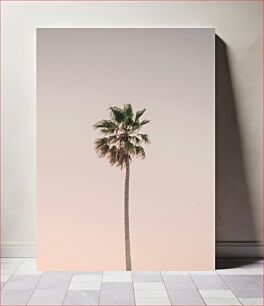 Πίνακας, Lone Palm Tree at Sunset Μοναχικός Φοίνικας στο ηλιοβασίλεμα