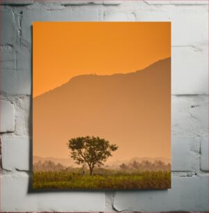 Πίνακας, Lone Tree at Sunset Μοναχικό δέντρο στο ηλιοβασίλεμα