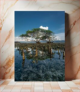 Πίνακας, Lone Tree in Coastal Landscape Μοναχικό δέντρο στο παράκτιο τοπίο