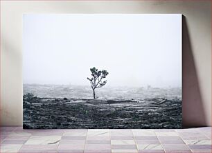 Πίνακας, Lone Tree in Misty Landscape Μοναχικό δέντρο σε ομιχλώδες τοπίο