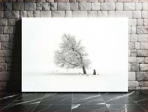 Πίνακας, Lone Tree in Snowy Landscape Μοναχικό δέντρο σε χιονισμένο τοπίο