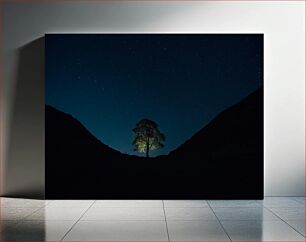 Πίνακας, Lone Tree Under Starry Sky Μοναχικό δέντρο κάτω από τον έναστρο ουρανό