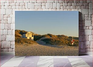 Πίνακας, Lonely Beach Hut at Dusk Lonely Beach Hut at Dusk