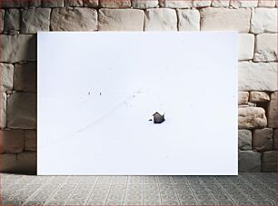 Πίνακας, Lonely Cabin in Snowy Landscape Μοναχική Καμπίνα σε Χιονισμένο Τοπίο