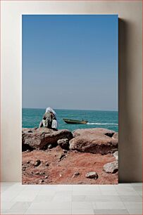 Πίνακας, Lonely Fisherman by the Sea Lonely Fisherman by the Sea