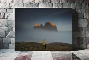 Πίνακας, Lonely Hiker in Foggy Mountains Μοναχικός πεζοπόρος στα ομιχλώδη βουνά