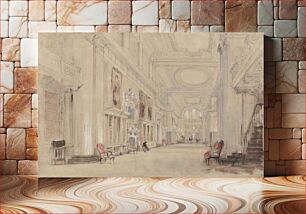 Πίνακας, Long Library at Blenheim Palace by David Cox