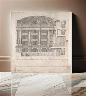 Πίνακας, Longitudinal Section of the Small Theater in the Palace at Caserta by Luigi Vanvitelli
