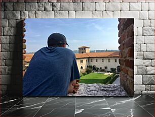 Πίνακας, Looking Over the Courtyard Κοιτάζοντας την Αυλή