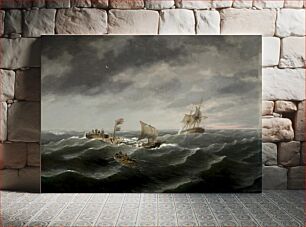 Πίνακας, Loss of the Schooner 'John S. Spence' of Norfolk, Virginia, 2d view-Rescue of the Survivors by Thomas Birch