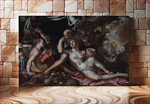 Πίνακας, Lot and His Daughters by Joachim Antonisz Wtewael