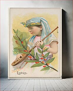 Πίνακας, Lotus, from the Fruits series (N12) for Allen & Ginter Cigarettes Brands