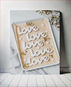 Πίνακας, Love Cookies on Tray Love Cookies στο δίσκο