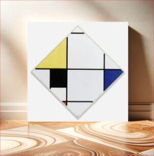Πίνακας, Lozenge Composition with Yellow, Black, Blue, Red, and Gray (1921) by Piet Mondrian
