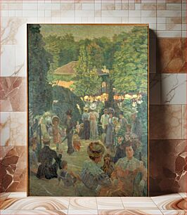 Πίνακας, Ludovic Vallée (1864-1939), "Le parc de Montsouris à Paris, vue prise vers le kiosque à musique", huile sur toile. Paris, Musée Carnavalet