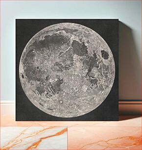 Πίνακας, Lunar Planisphere, Flat Light (1805), Moon photo by John Russell
