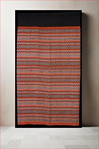 Πίνακας, luntaya style, black waist band; black and white woven patterns on dull orange