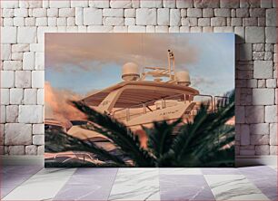 Πίνακας, Luxury Yacht at Sunset Luxury Yacht στο Sunset