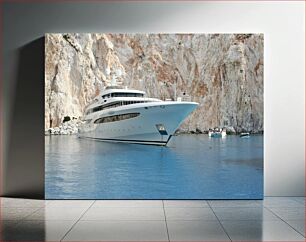 Πίνακας, Luxury Yacht by Rocky Cliffs Luxury Yacht by Rocky Cliffs